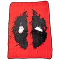 Vecindario Marvel  Splatter Face Symbol Fleece Throw Blanket VE3063239